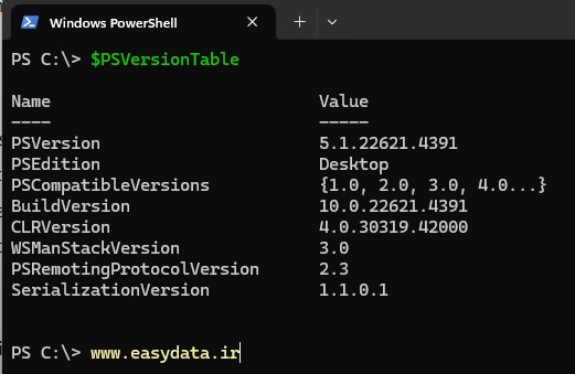 how to check powershell version